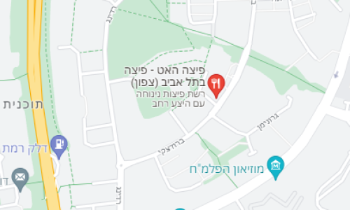 מפת סניף פיצה האט תל אביב רמת אביב